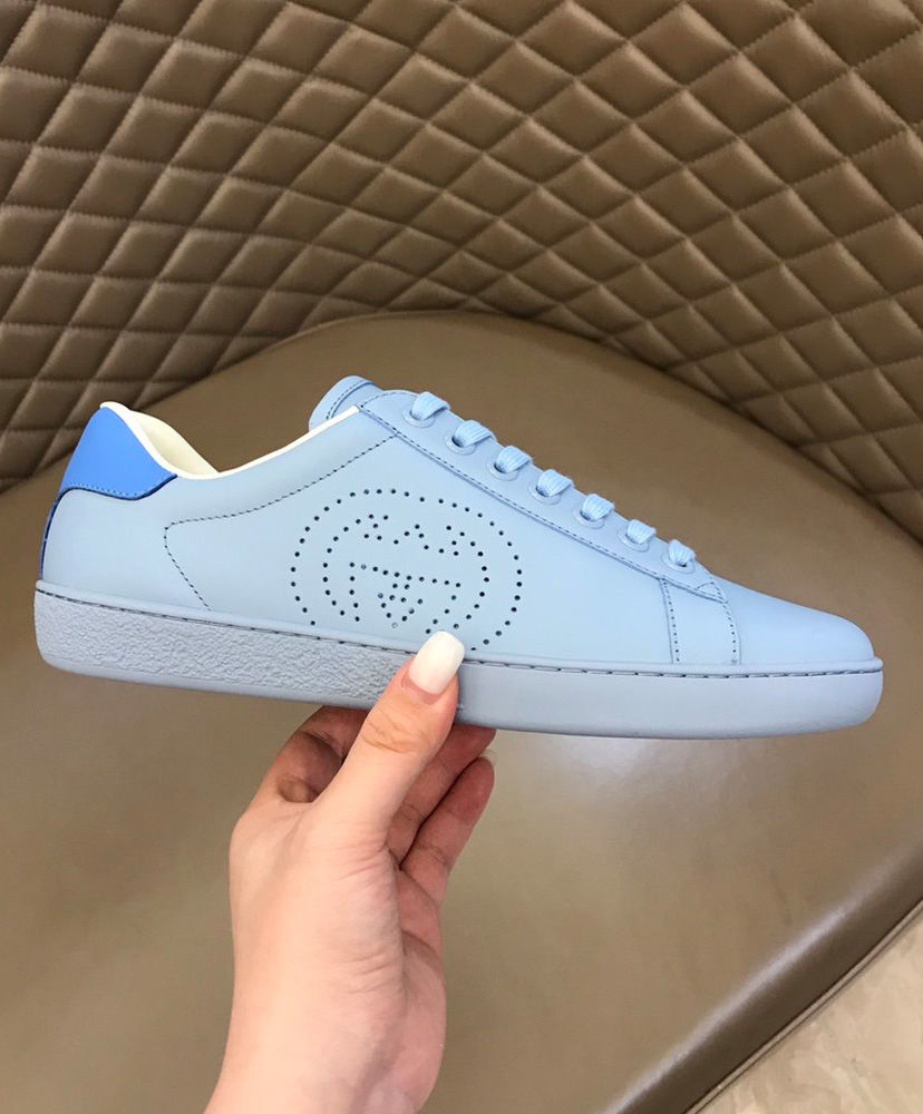 Gucci Unisex Ace sneaker with Interlocking G Blue - Image 6