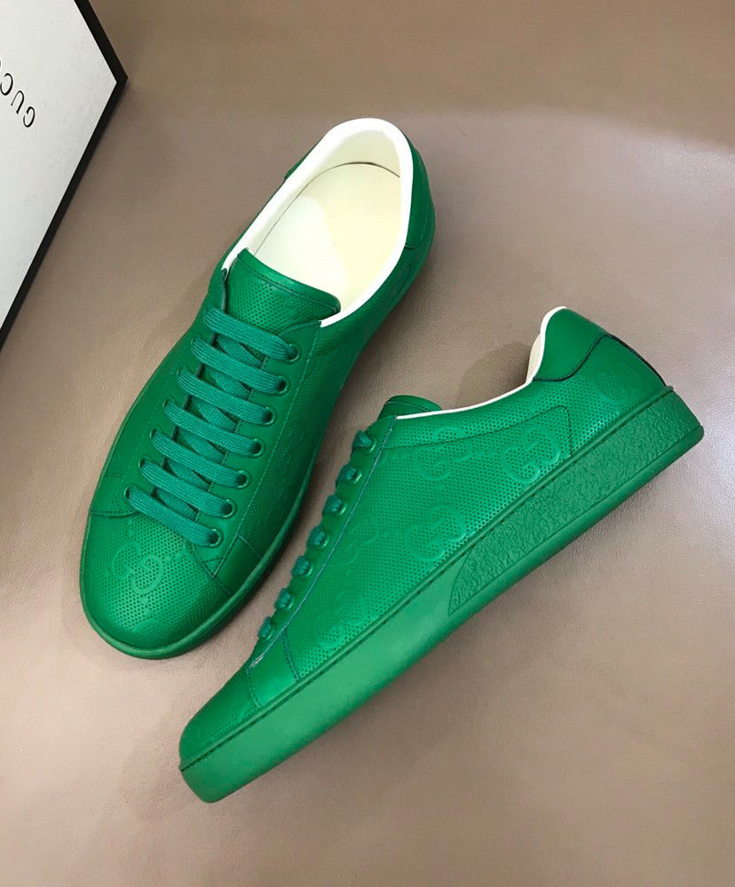 Gucci Unisex Ace GG embossed sneaker Green - Image 4