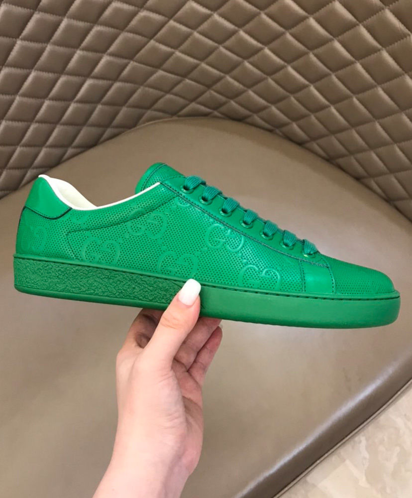 Gucci Unisex Ace GG embossed sneaker Green - Image 6