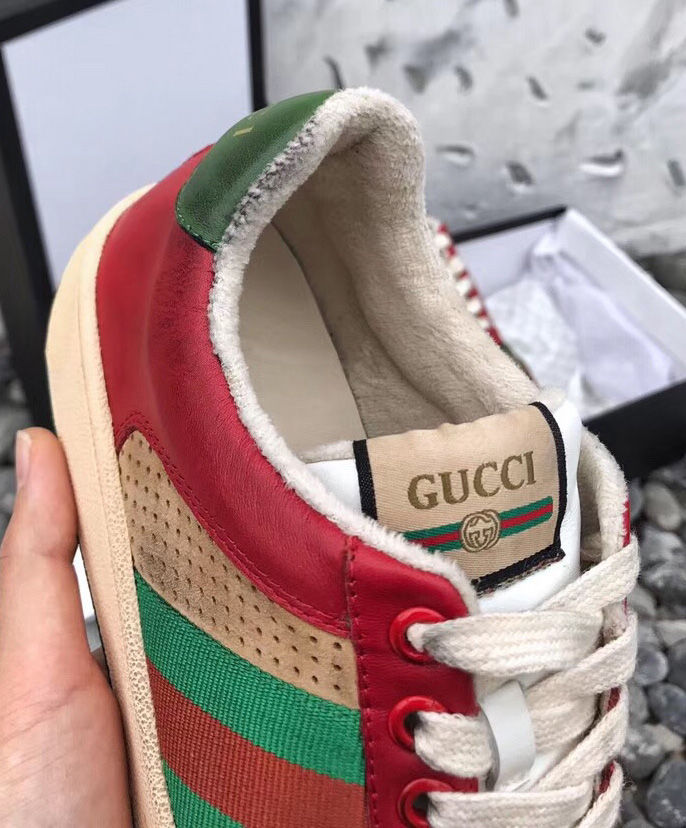 gucci screener leather sneakers women