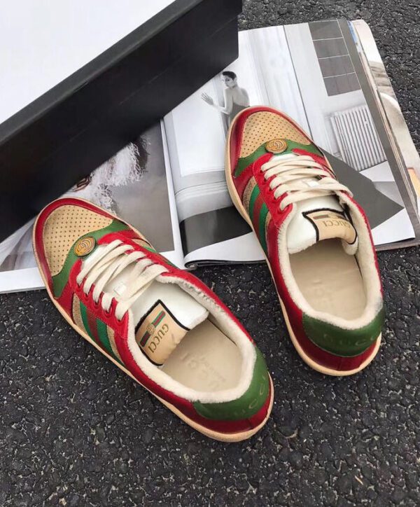 gucci screener leather sneakers women