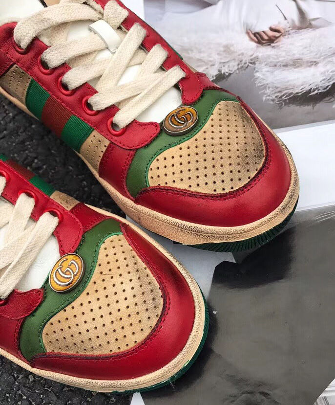 gucci screener leather sneakers women