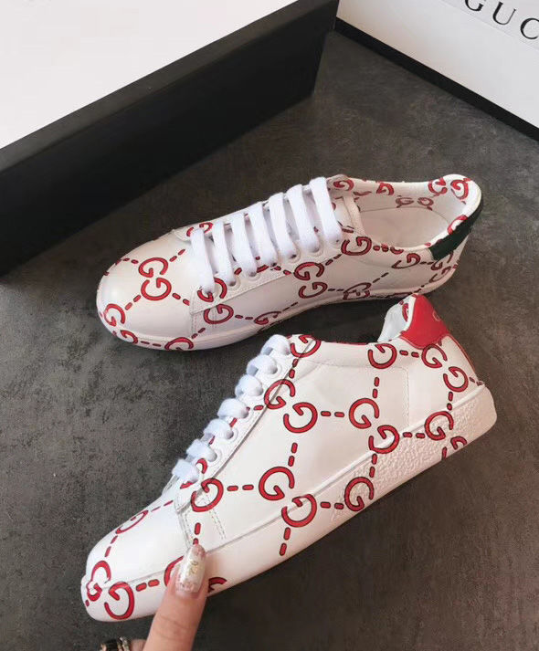 Gucci Unisex Ace sneaker with GG print 498216 White - Image 2