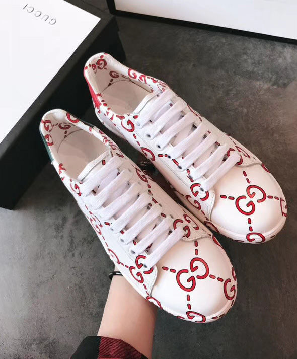 Gucci Unisex Ace sneaker with GG print 498216 White - Image 3