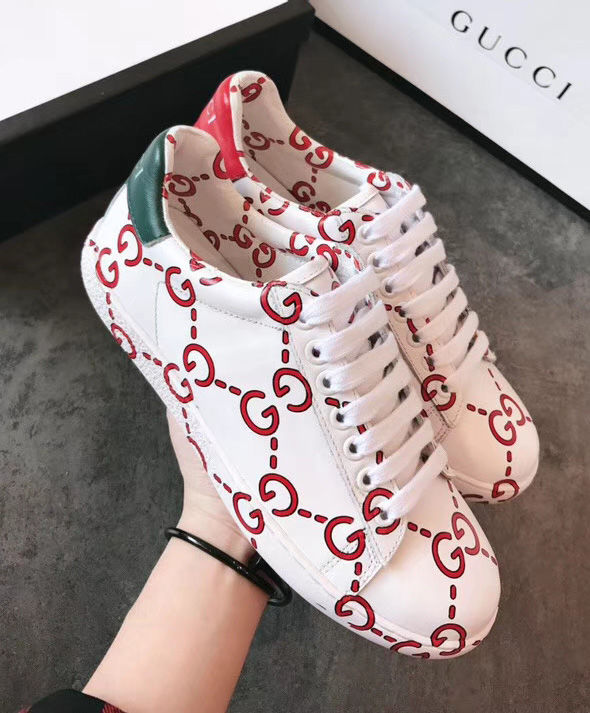 Gucci Unisex Ace sneaker with GG print 498216 White - Image 4
