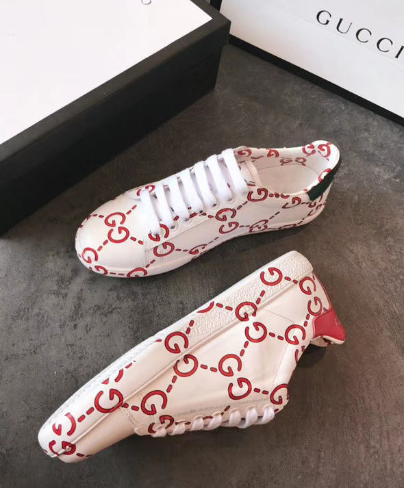 Gucci Unisex Ace sneaker with GG print 498216 White - Image 5