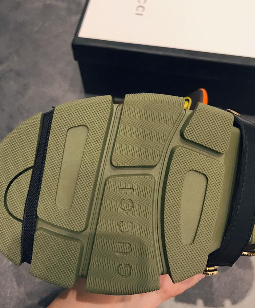 Gucci Women's Flashtrek sneaker with removable crystals 537133 Green - Image 6