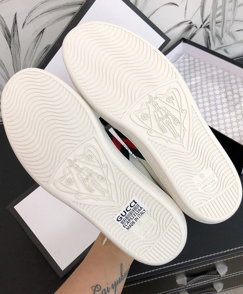 Gucci Unisex Ace sneaker with Gucci Band 603693 White - Image 9