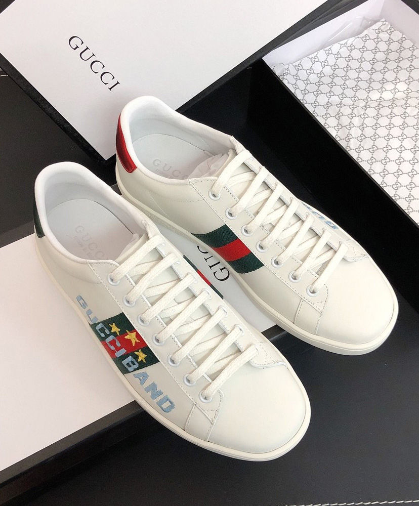 Gucci Unisex Ace sneaker with Gucci Band 603693 White - Replica Bags ...