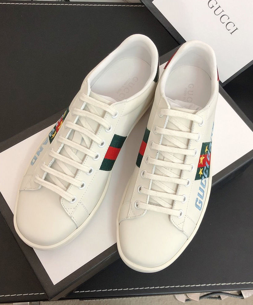 Gucci Unisex Ace sneaker with Gucci Band 603693 White - Image 2