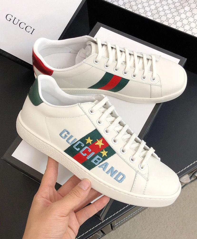 Gucci Unisex Ace sneaker with Gucci Band 603693 White - Image 4
