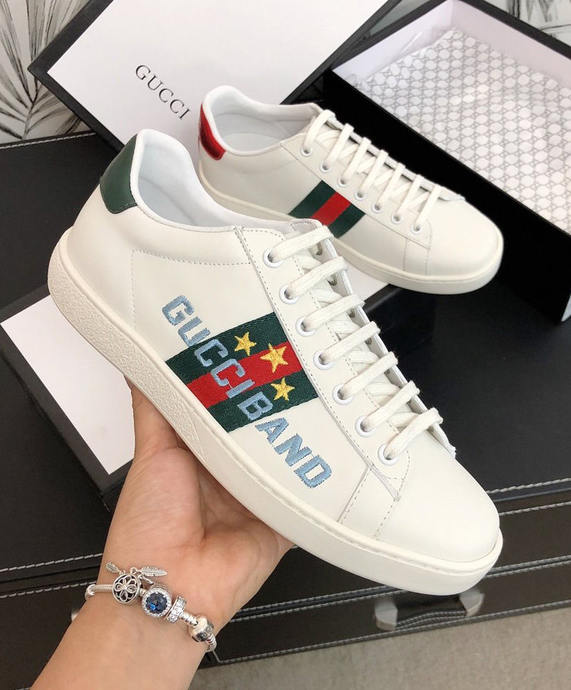 Gucci Unisex Ace sneaker with Gucci Band 603693 White - Image 5
