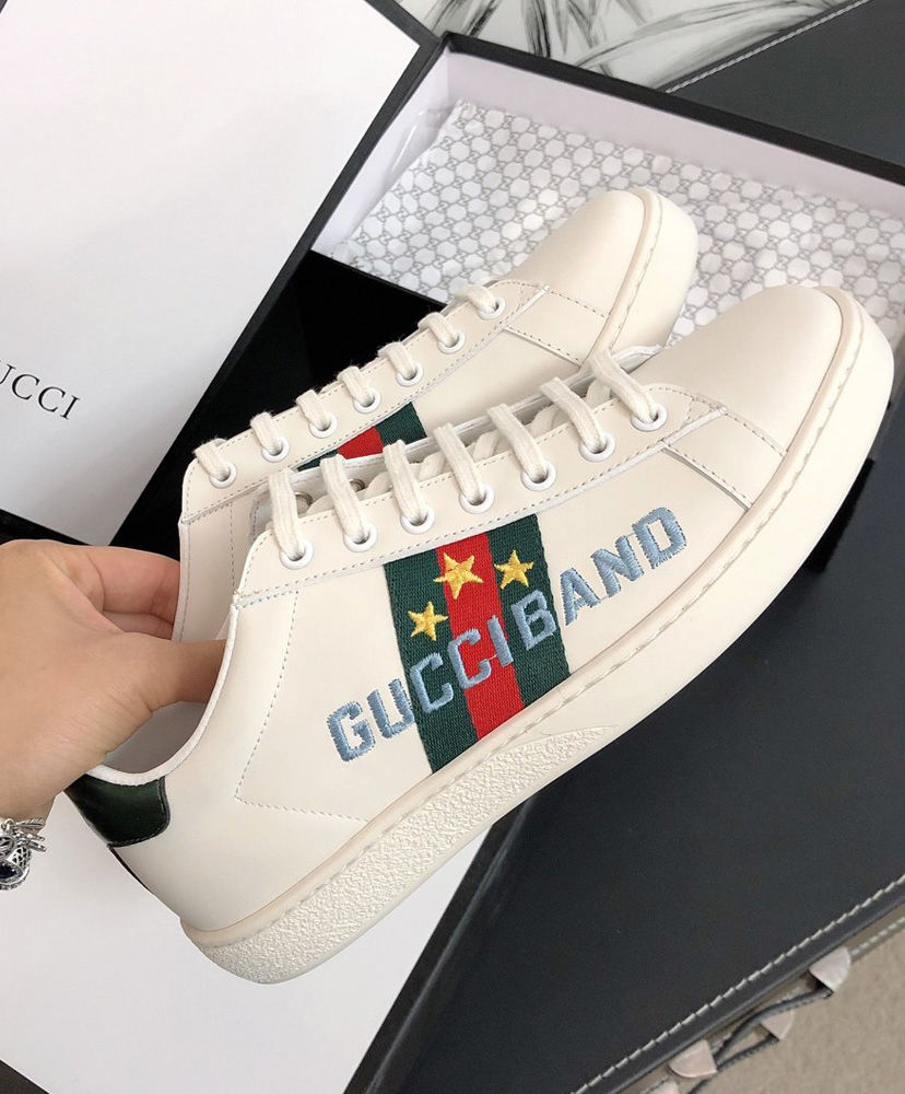 Gucci Unisex Ace sneaker with Gucci Band 603693 White - Image 6