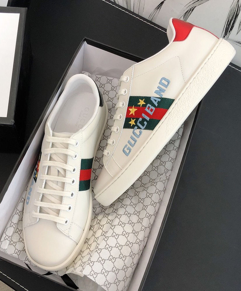 Gucci Unisex Ace sneaker with Gucci Band 603693 White - Image 7