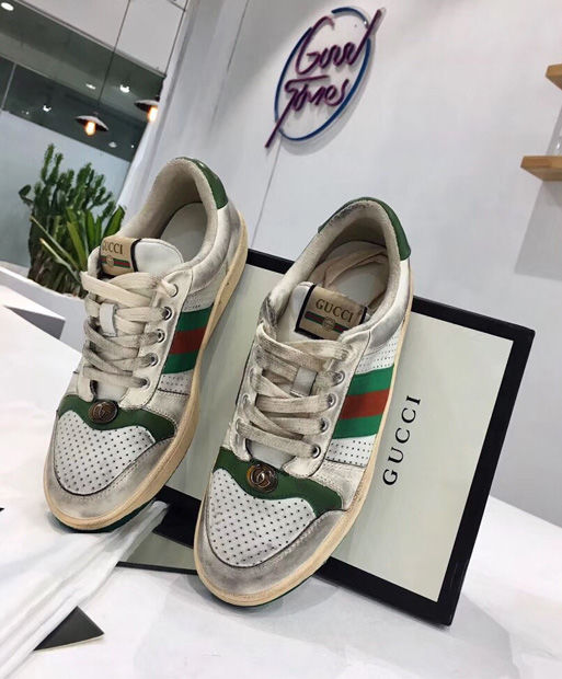 Gucci Women's Screener leather sneaker 546163 Green - Image 2