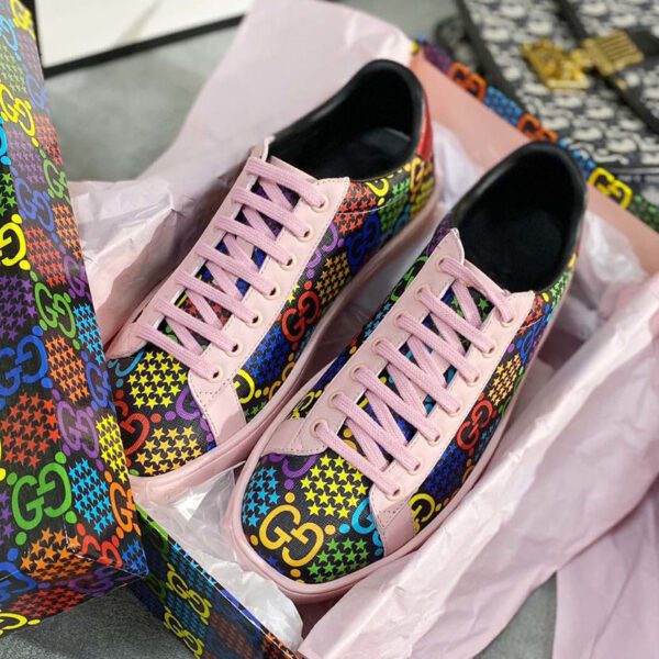 Gucci Unisex GG Psychedelic Ace Sneaker 610086 Pink