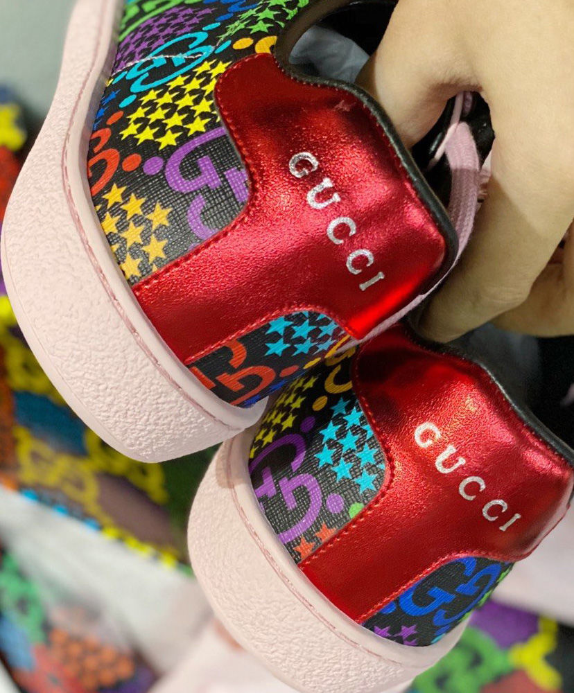 Gucci Unisex GG Psychedelic Ace Sneaker 610086 Pink - Image 7