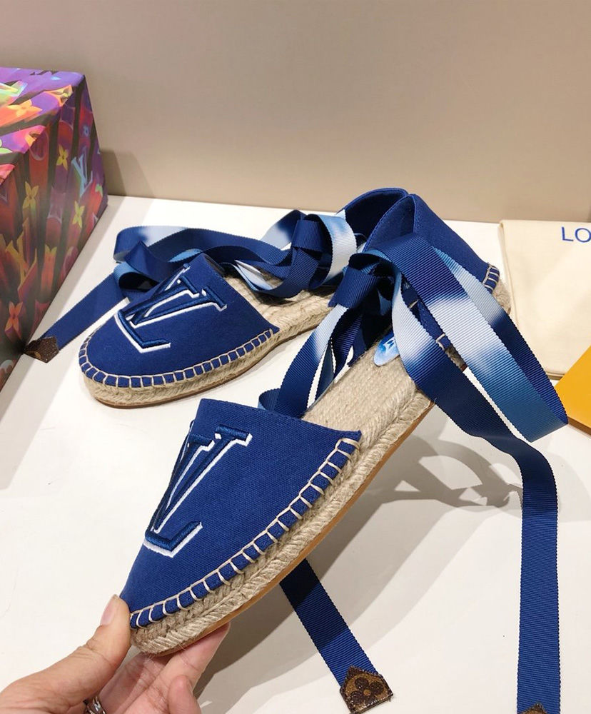 Louis Vuitton Women's LV Escale Starboard Flat Espadrille Dark Blue - Image 5