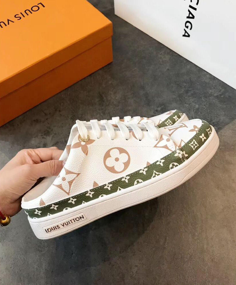 Louis Vuitton Women's Frontrow Rear Sneakers 1A58DI Pink White - Image 3