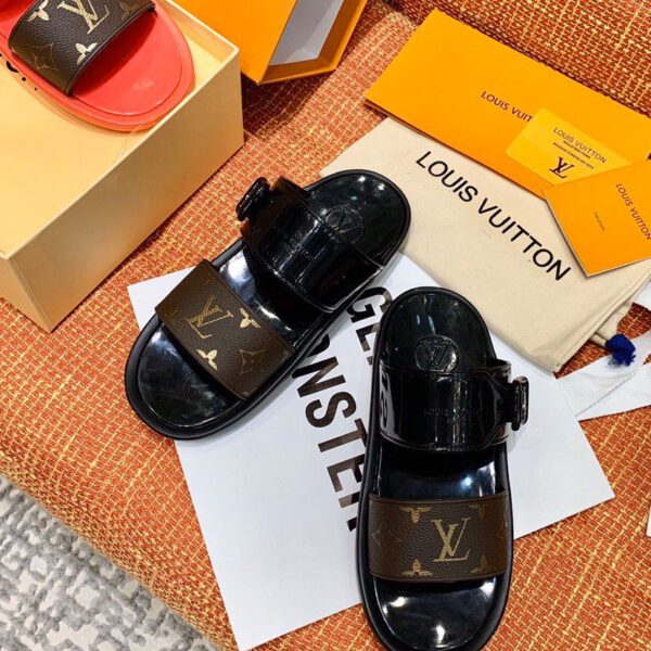 Louis Vuitton Sunbath Flat Mules  Black