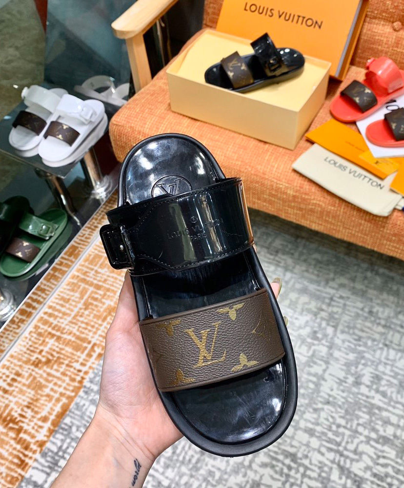 Louis Vuitton Sunbath Flat Mules Black - Image 5