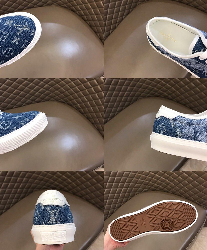 Louis Vuitton Men's Trocadero Richelieu Trainers Blue - Image 9