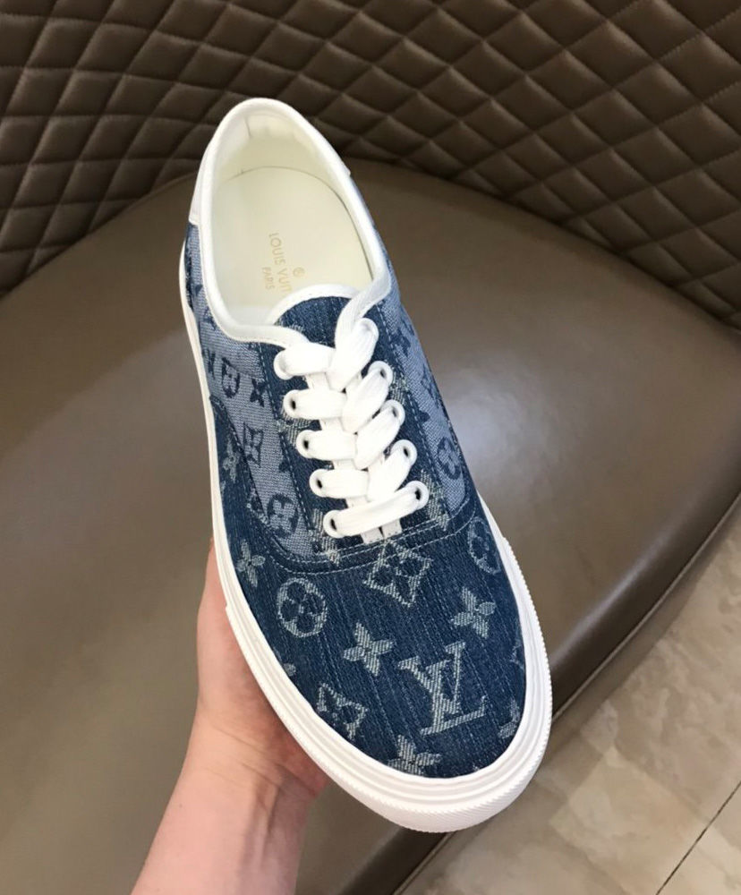 Louis Vuitton Men's Trocadero Richelieu Trainers Blue - Image 2