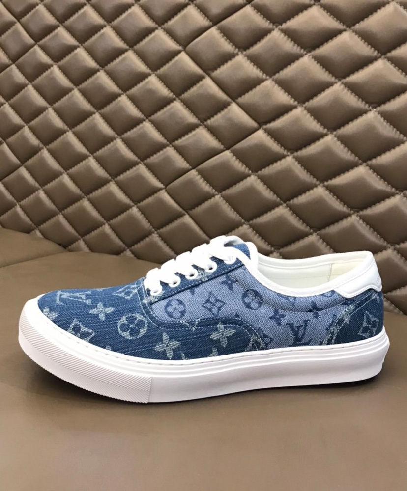 Louis Vuitton Men's Trocadero Richelieu Trainers Blue - Image 4