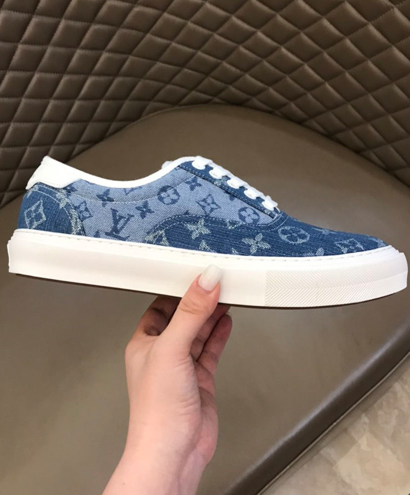 Louis Vuitton Men's Trocadero Richelieu Trainers Blue - Image 7