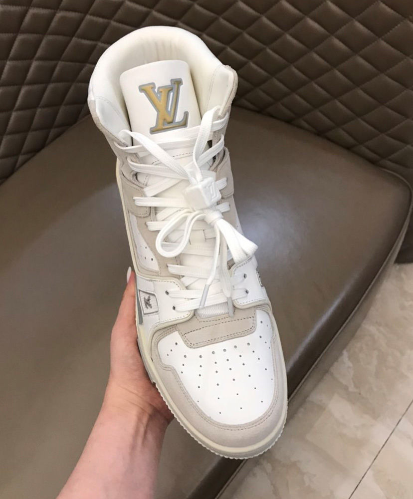 Louis Vuitton Men's LV Trainer Sneaker Boot White - Image 2