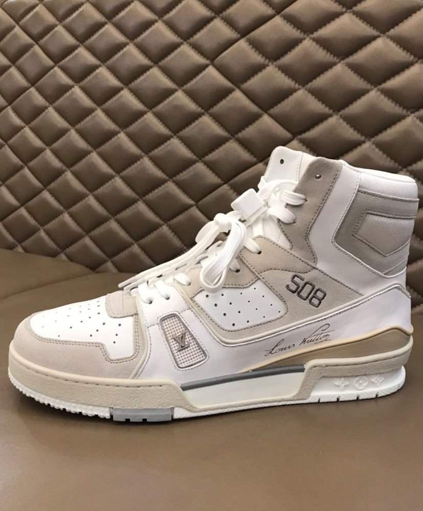 Louis Vuitton Men's LV Trainer Sneaker Boot White - Image 3