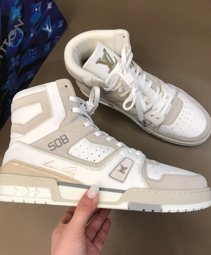 Louis Vuitton Men's LV Trainer Sneaker Boot White - Image 4