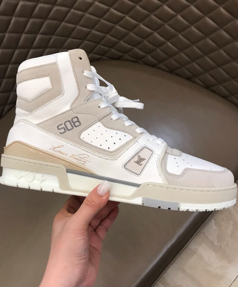 Louis Vuitton Men's LV Trainer Sneaker Boot White - Image 5