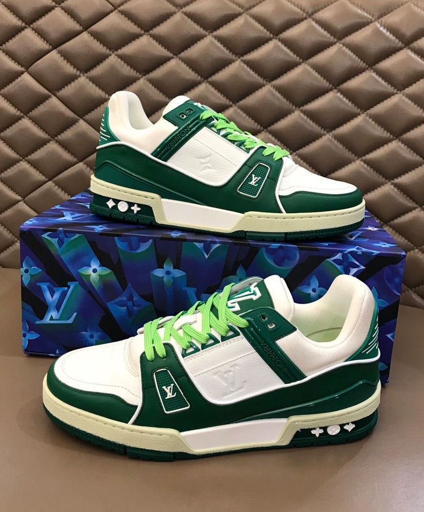 Louis Vuitton Men's LV Trainer Sneaker Green AlimorLuxury