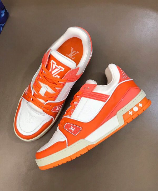 Louis Vuitton Men's LV Trainer Sneaker Orange - AlimorLuxury