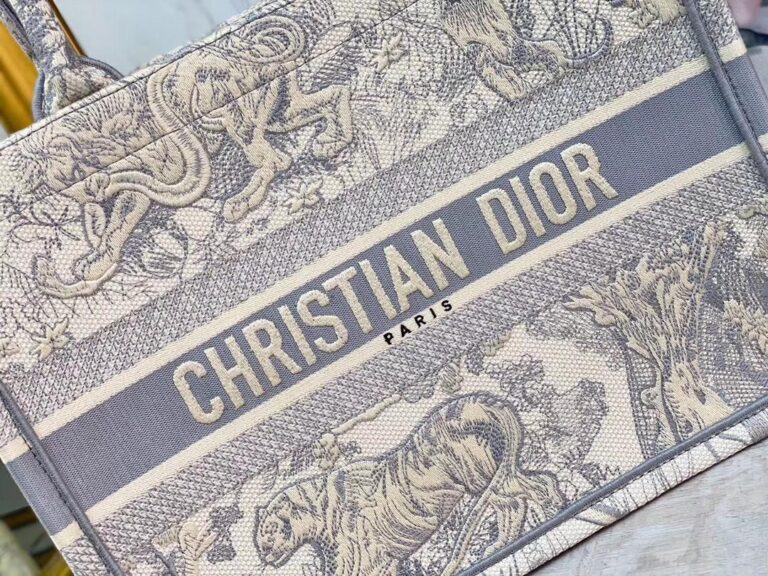 Christian Dior Book Tote Animals Embroidered Canvas Bag - AlimorLuxury