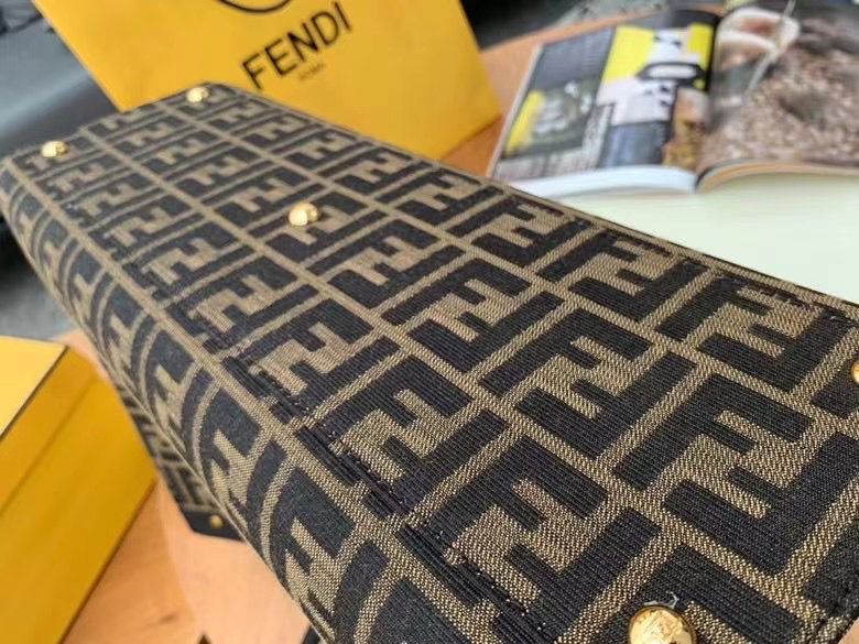 Fendi Peekaboo X-Tote Brown canvas bag - Image 8