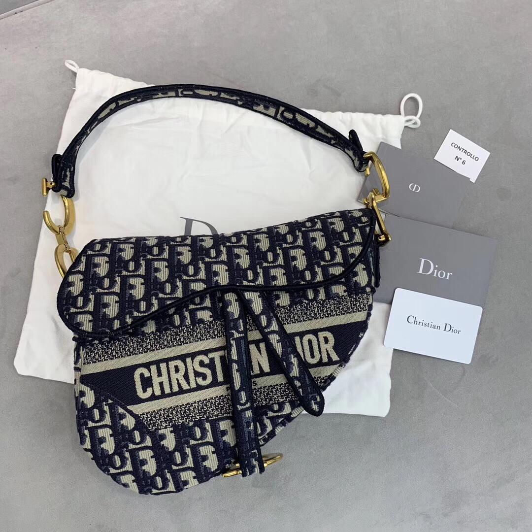 Replica Christian Dior Saddle Oblique canvas Bag - AlimorLuxury