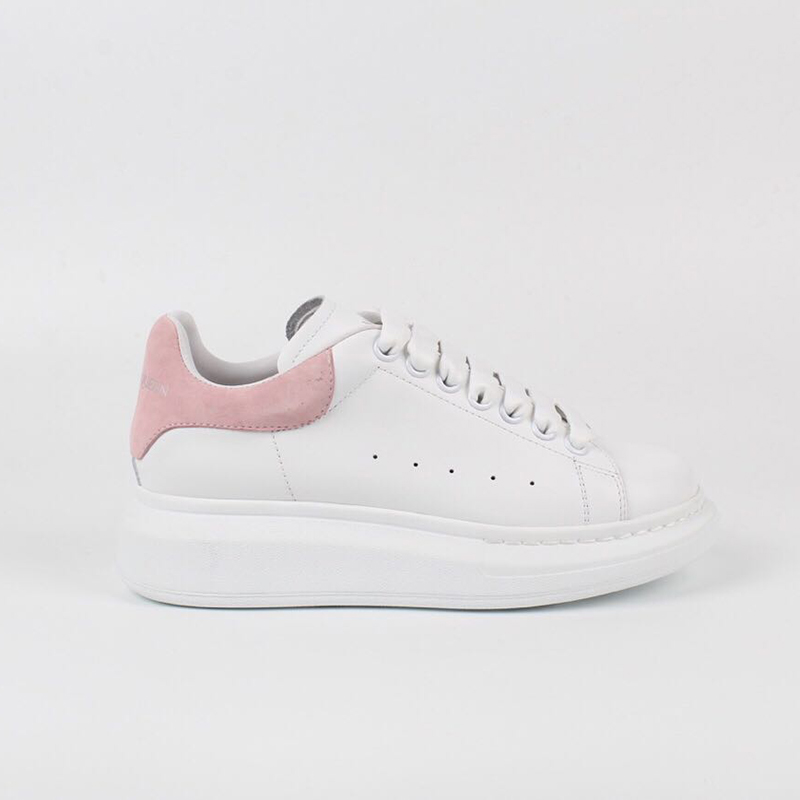 alexander mcqueen white and pink sneakers
