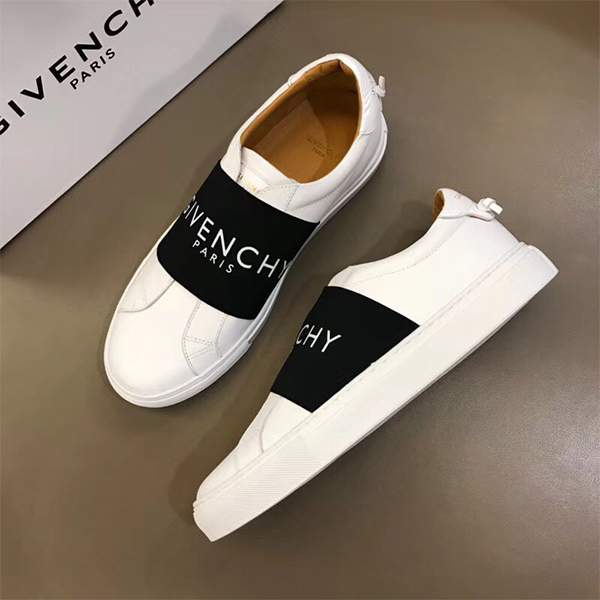 Replica Givenchy Paris Strap Sneakers in Leather - AlimorLuxury