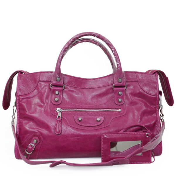 Balenciaga Moto City Tote Peachblow 30cm