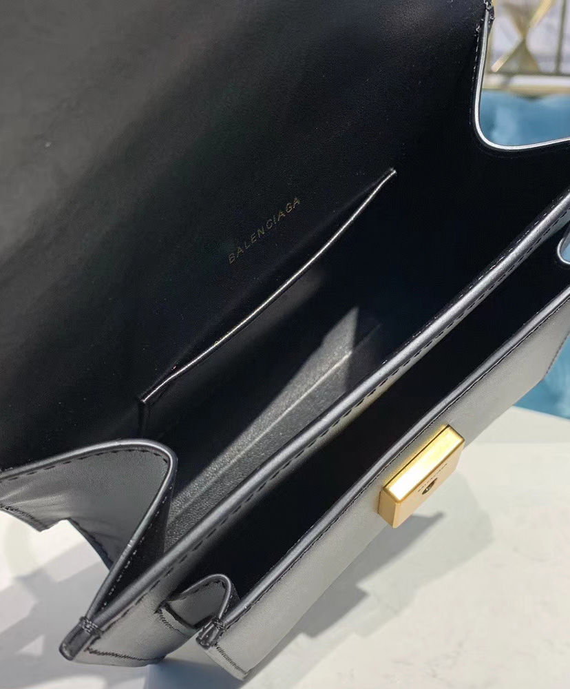 Balenciaga Sharp XS Leather Shoulder Bag Black - Image 8