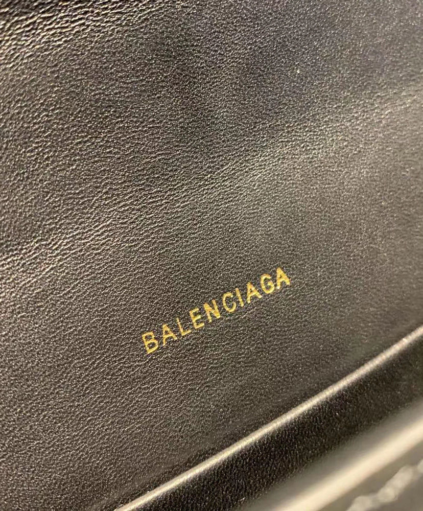 Balenciaga Sharp XS Leather Shoulder Bag Black - Image 7