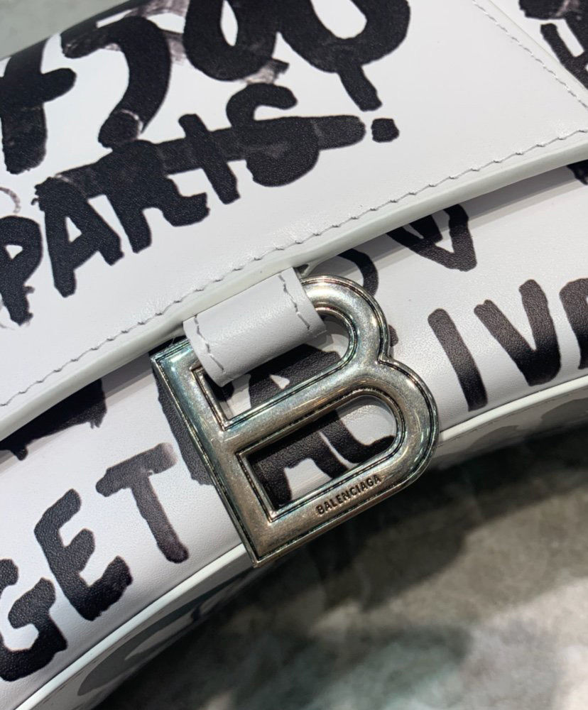 balenciaga graffiti hourglass bag