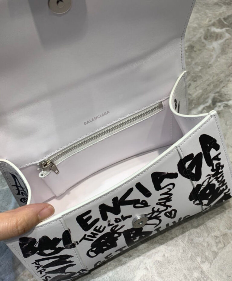 balenciaga graffiti hourglass bag