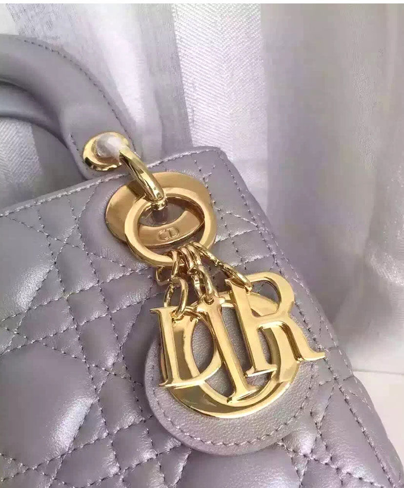 Christian Dior Lady Dior Mini Classic Tote Bag With Lambskin - Image 4