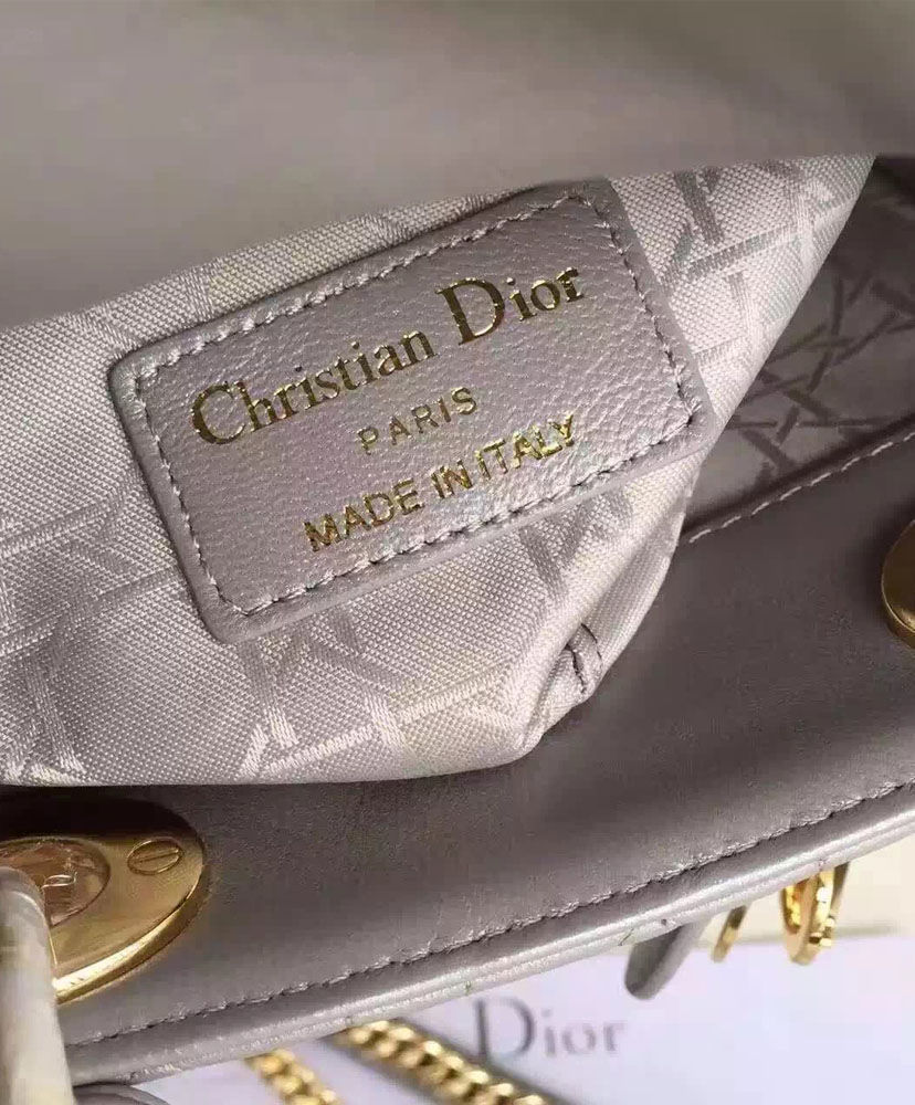 Christian Dior Lady Dior Mini Classic Tote Bag With Lambskin - Image 7