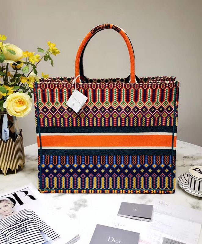 Christian Dior Book Tote bag Orange AlimorLuxury