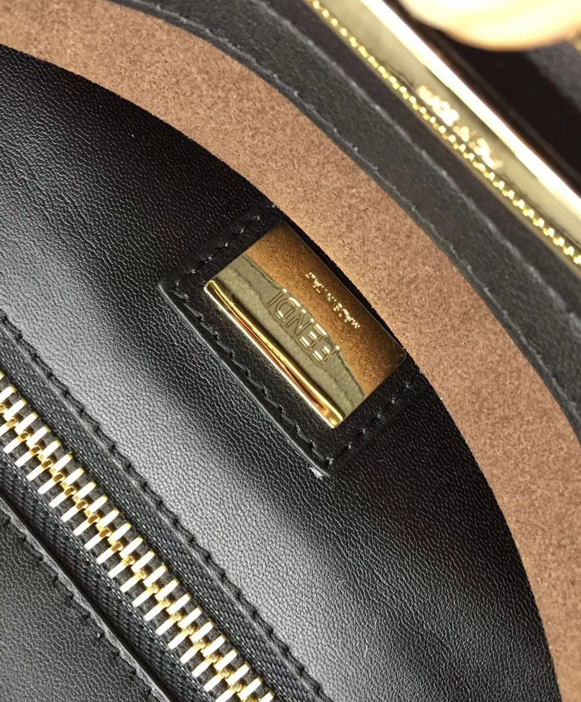 Fendi Peekaboo Regular leather handbag Black - AlimorLuxury