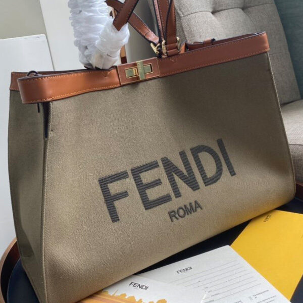 fendi roma canvas tote